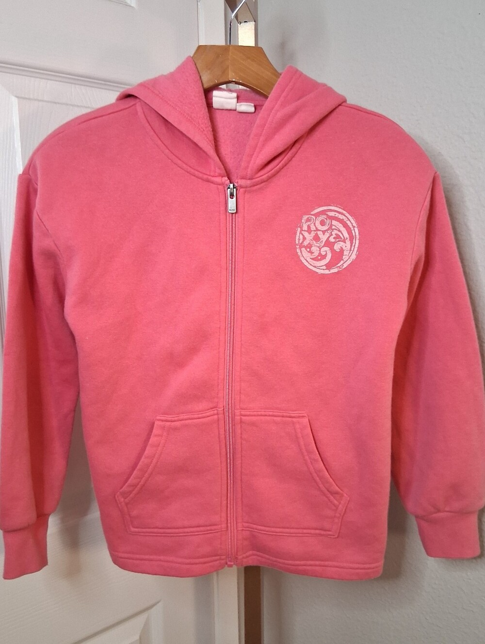 Girls Roxy Hoodie Pink Size Medium